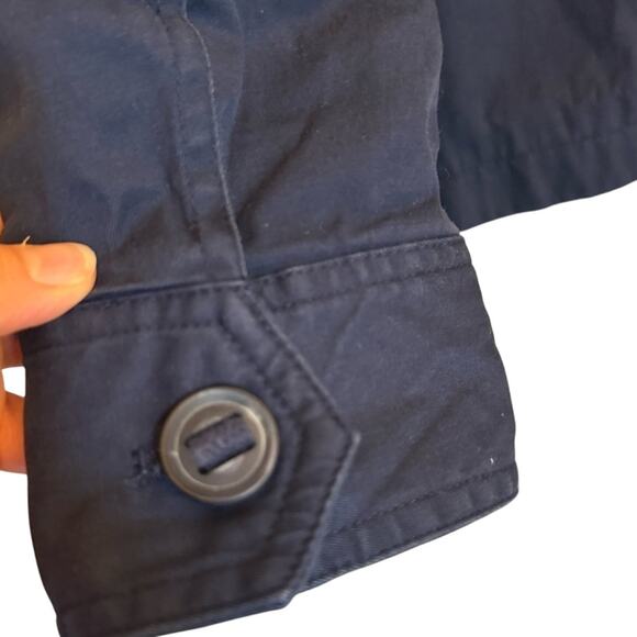 Charter Club Utility Jacket Womens M Blue Button Paisley Lined Classic - Picture 5 of 10